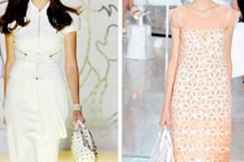 Công sở dịu mát với váy màu nude