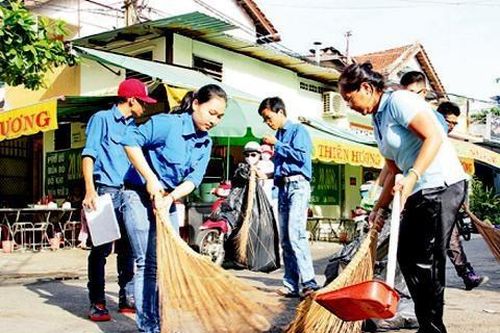 Góp sức trẻ xây dựng khu phố văn minh, sạch, đẹp