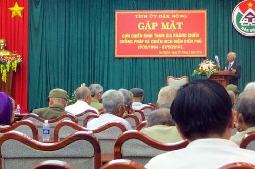 Đác Nông gặp mặt các cựu chiến binh chống Pháp và Chiến dịch Điện Biên Phủ