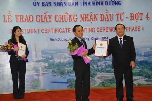 Bình Dương thu hút thêm trên 200 triệu USD vốn FDI trong năm 2014