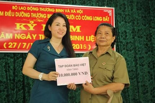 Đoàn nhà báo TP. HCM thăm và tặng quà thương, bệnh binh Long Đất