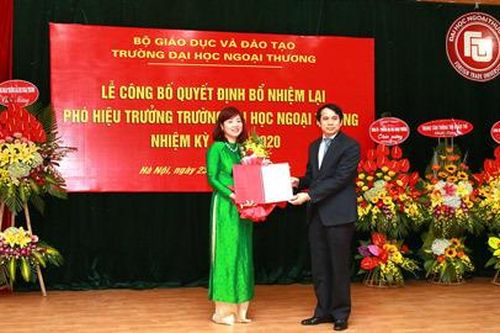ĐH Ngoại thương bổ nhiệm lại hiệu phó
