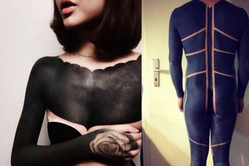 Rùng rợn thú xăm đen thui cơ thể của giới trẻ