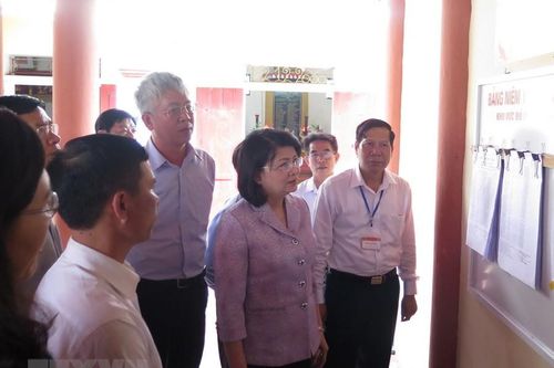 Phó Chủ tịch nước kiểm tra công tác chuẩn bị bầu cử ở Thái Bình