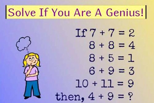 Bài toán 4 + 9 thách thức nhiều người giải