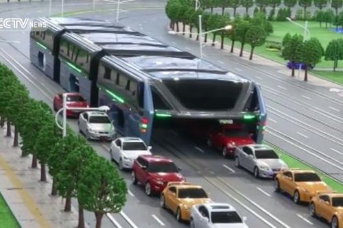 Trung Quốc giới thiệu mẫu xe buýt cải tiến TEB vượt tắc đường