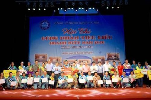 Chung khảo Hội thi Công nhân tiêu biểu Công ty Nước sạch Hà Nội năm 2016