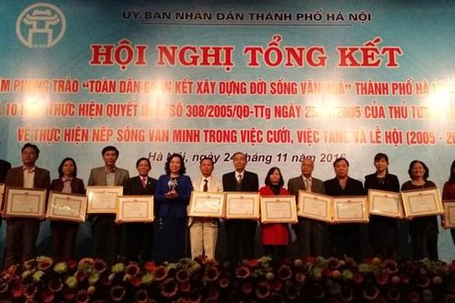 15 năm thực hiện phong trào 'Toàn dân đoàn kết xây dựng đời sống văn hóa' thành phố Hà Nội