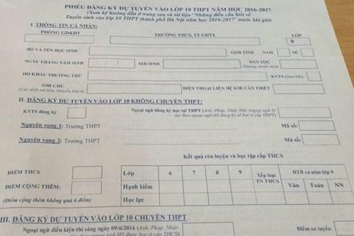 'Những điều cần biết về tuyển sinh vào lớp 10' tại Hà Nội