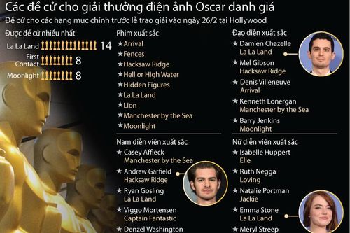 Các đề cử cho giải thưởng điện ảnh Oscar danh giá