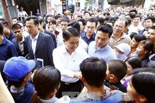 Chủ tịch UBND TP Hà Nội đối thoại với nhân dân Đồng Tâm