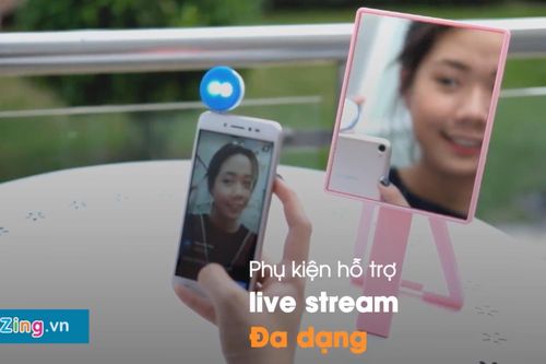 Dùng thử smartphone hỗ trợ làm đẹp khi live stream của Asus
