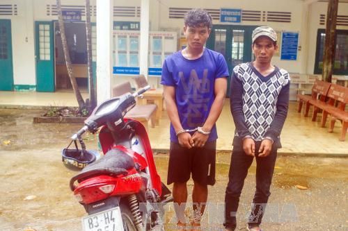 Sóc Trăng: Đồn biên phòng Vĩnh Hải bắt hai đối tượng trộm cắp xe máy