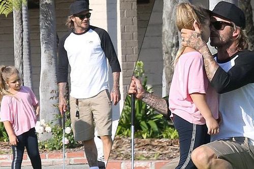 Dân mạng 'cầu xin' David Beckham đừng biến bé Harper thành golf thủ