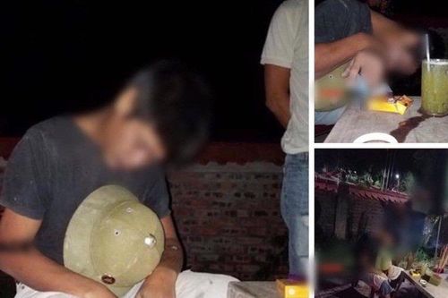 Người đàn ông chết trong tư thế ngồi ở quán nước mía
