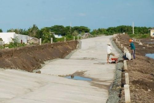 Cà Mau đẩy nhanh tiến độ khắc phục sạt lở đê biển Tây