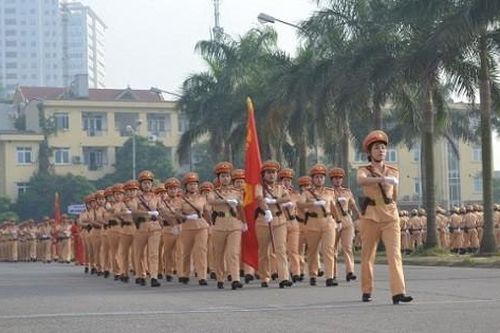Công an TP. Hà Nội thi 'Điều lệnh, võ thuật công an nhân dân năm 2017'