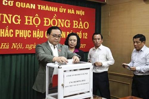 Hà Nội kêu gọi ủng hộ đồng bào khắc phục hậu quả bão số 12