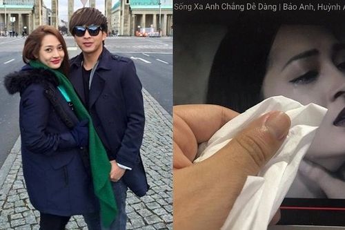 Đây là phản ứng của Bảo Anh khi được Hồ Quang Hiếu 'lau nước mắt' sau chia tay