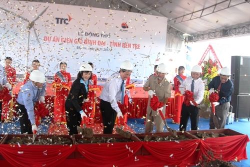 Khởi xây Nhà máy điện gió gần 1.500 tỷ đồng tại Bến Tre