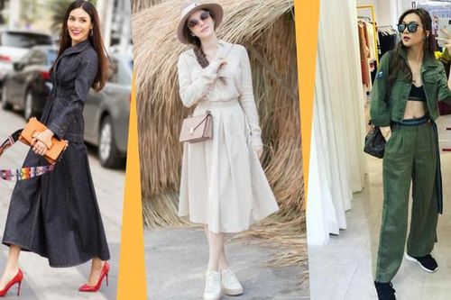 Street style tuần qua: Trang phục đơn sắc được lòng sao Việt, quần áo ngày đông bắt đầu 'xâm lấn'