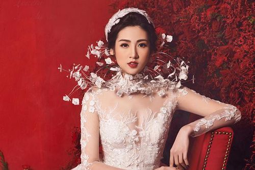 Á hậu Tú Anh đẹp lộng lẫy trong bộ váy cưới xa hoa