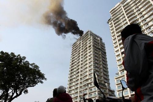 Hà Nội: Cháy khu chung cư cao tầng trên phố Hoàng Hoa Thám