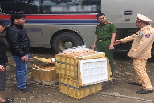 Xe khách chở thịt động vật bốc mùi hôi thối nồng nặc đi tiêu thụ
