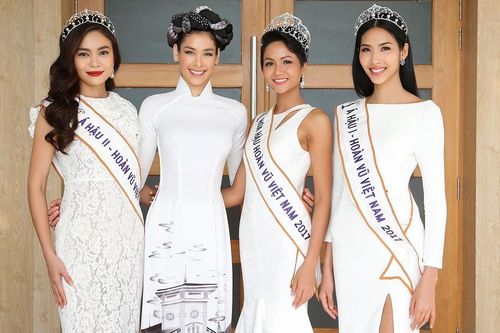 Hoa hậu Dayana Mendoza mặc áo dài 'đọ sắc' tân Hoa hậu H'Hen Niê