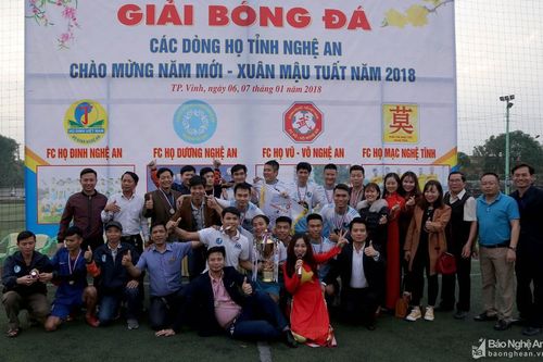 FC họ Đinh vô địch Giải bóng đá các dòng họ Nghệ An năm 2018