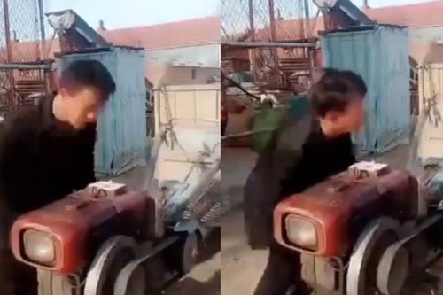 Màn khởi động đầu máy công nông khiến dân mạng cười té ghế
