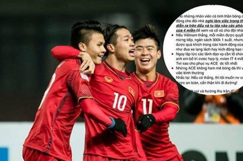 'Sếp nhà người ta' tâm lý chưa kìa: Cho nghỉ làm để xem bán kết, nghỉ thêm 1 ngày nếu U23 Việt Nam thắng