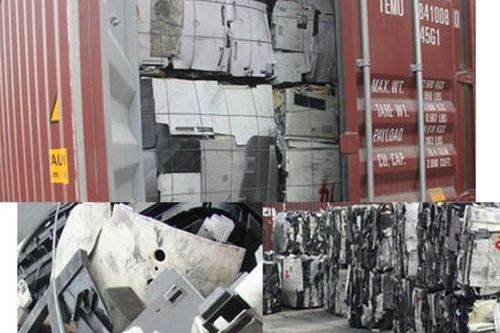 Phát hiện nhiều nhựa phế thải trong container