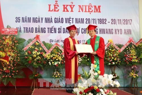 Trường Đại học Đà Lạt Trao trao tặng bằng Tiến sỹ danh dự cho nguyên Thủ tướng Hàn Quốc