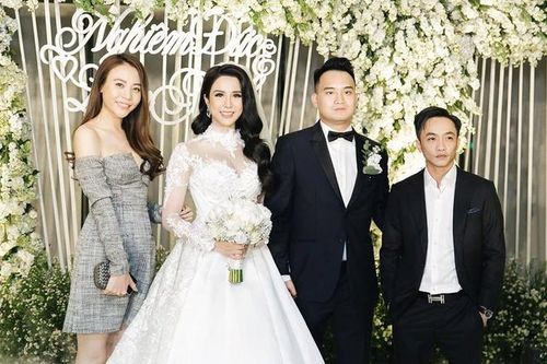 Hoa hậu Kỳ Duyên, Cường Đô La, Đàm Thu Trang dự đám cưới Diệp Lâm Anh