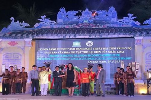 Quảng Nam đón bằng công nhận nghệ thuật Bài Chòi