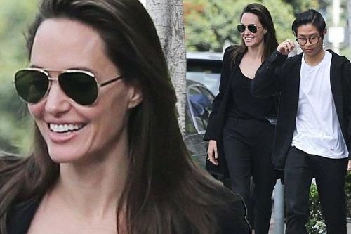 Angelina Jolie đi ăn cùng con trai Pax Thien nhân Ngày của Mẹ