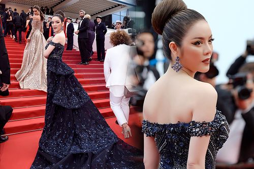 Lý Nhã Kỳ diện váy khoe vai trần lưng nuột, 'càn quét' thảm đỏ Cannes ngày áp cuối