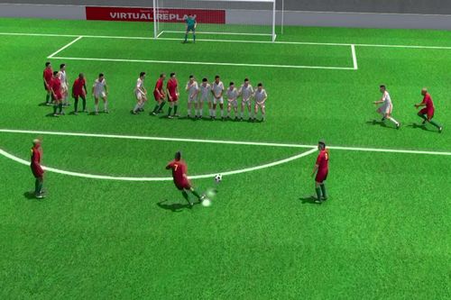 Pha sút phạt đẹp mắt lập hat-trick của Ronaldo dưới góc nhìn 3D