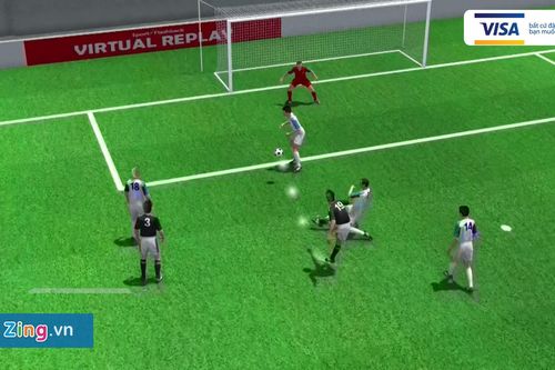 Aguero khéo léo mở tỷ số qua góc nhìn 3D