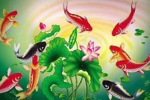 Cách treo tranh Cửu ngư quần hội hợp phong thủy