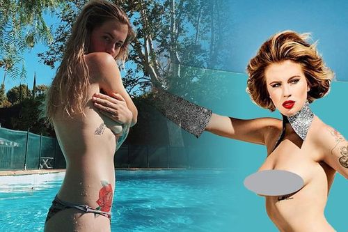 Ireland Baldwin tung ảnh bán nude, khoe hình xăm 'khủng' bên hông