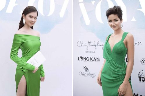 Á hậu Thùy Dung, H'Hen Niê đọ dáng gợi cảm với váy xẻ táo bạo