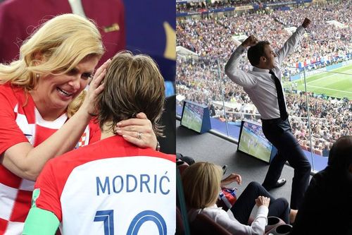 World Cup 2018: Tổng thống Pháp vui sướng tột cùng, Tổng thống Croatia suýt rơi lệ