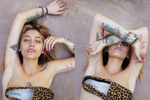 Con gái Michael Jackson bán nude khoe hình xăm ngập cơ thể
