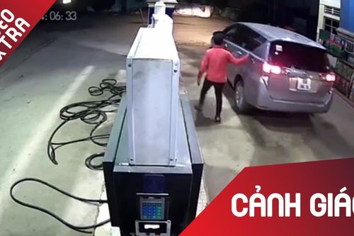 Tài xế ôtô quỵt tiền đổ xăng, tức tốc lái xe bỏ chạy