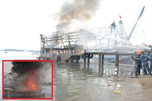 Cháy tàu cá trên biển, 11 ngư dân Quảng Nam may mắn thoát chết