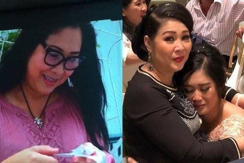 Con gái NSND Hồng Vân bật khóc khi nghe mẹ hát 'Nhật ký của mẹ' trong tiệc cưới