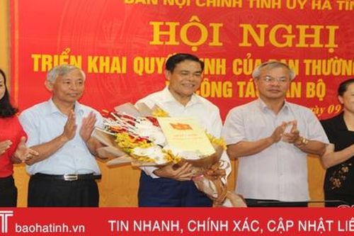 Công bố quyết định bổ nhiệm Trưởng ban Nội chính Tỉnh ủy Hà Tĩnh