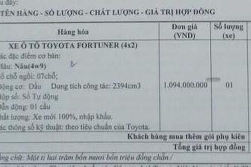 Khách hàng mua xe Fortuner phải mua thêm phụ kiện 200 triệu đồng nếu muốn nhận xe ngay